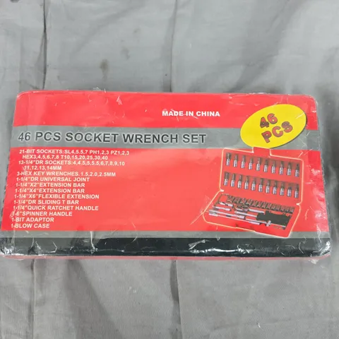 46 Pc Socket Wrench Set in Red Case (Made in China)