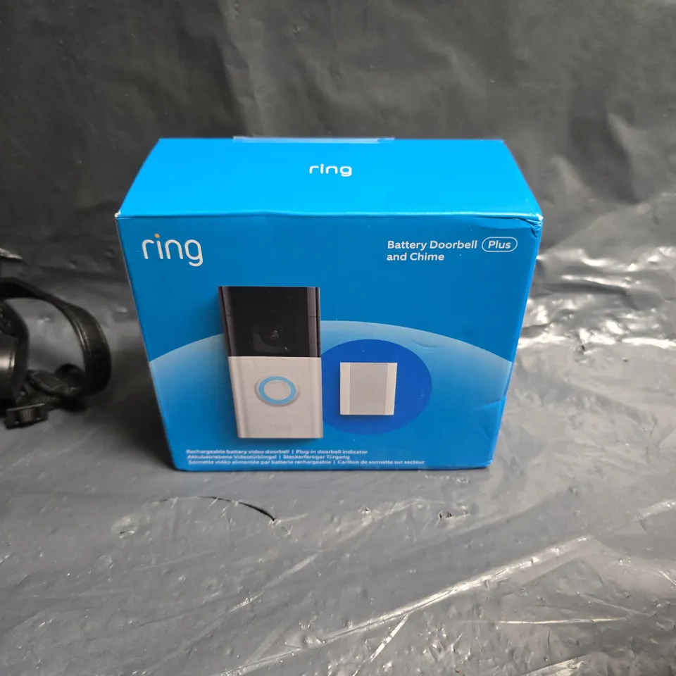RING BATTERY DOORBELL PLUS AND CHIME – BOXED