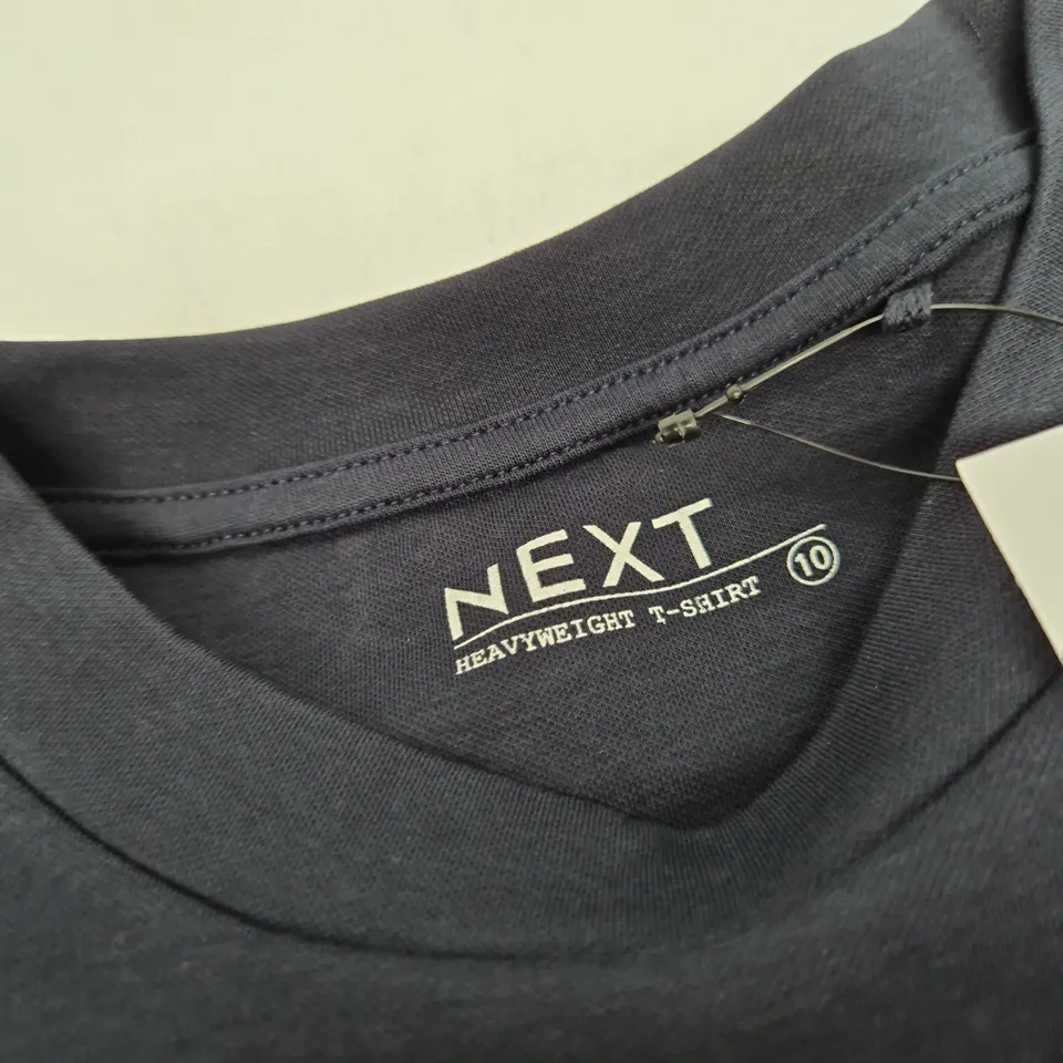 NEXT HEAVYWEIGHT T-SHIRT, NAVY, UK 10 (EU 38, US 6)
