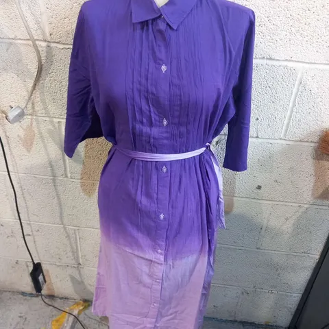 APPROXIMATELY 38 BRAND NEW DESTELLO OMBRE LILAC AND PURPLE SHIRT DRESS