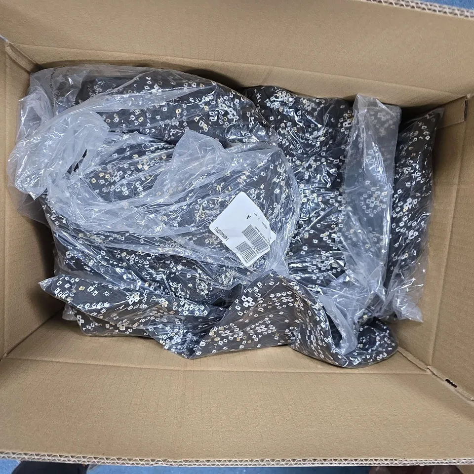 15 BAGGED MONSOON 3/4 SLEEVE SHIRT DRESSES IN BLACK MULTI - SIZE 10