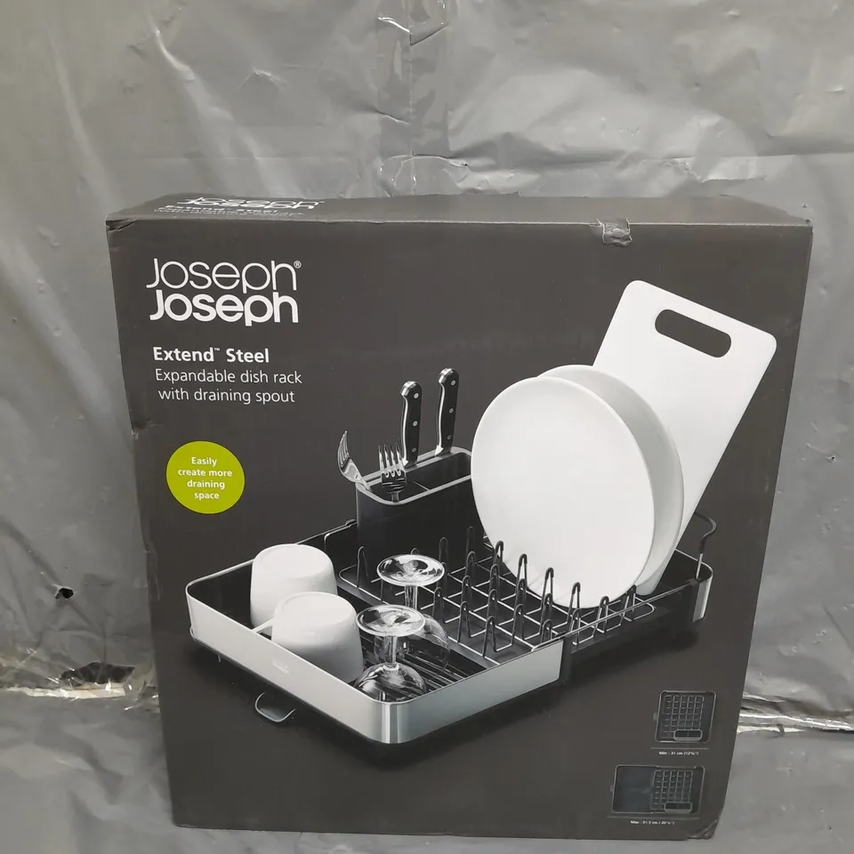 BOXED AND SEALED DISH DRAINER JOSEPH JOSEPH EXTEND STEEL GREY