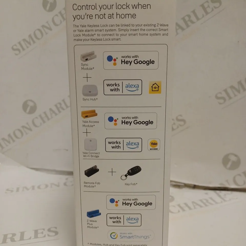 BOXED YALE KEYLESS LOCK. 