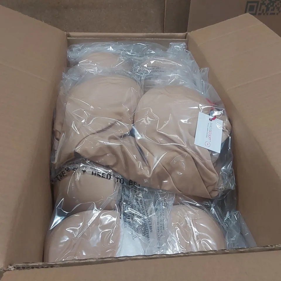 BOX CONTAINING APPROXIMATELY 15x BRAND NEW MAGISCULPT ALMOND BODYSUITS - SIZE 36F