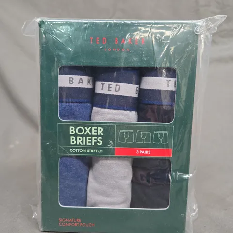 BOXED TED BAKER BOXER BRIEFS - X3 - SIZE XL