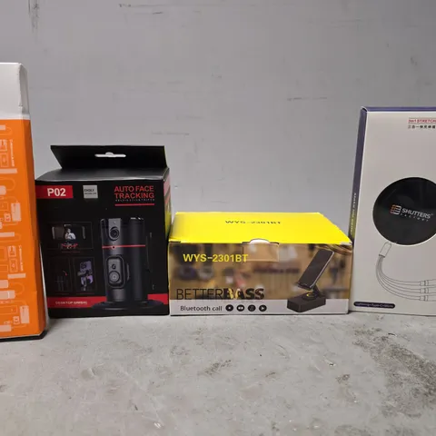 APPROXIMATELY 8 ASSORTED ITEMS TO INCLUDE - USB-C MULTIPORT HUB , DATA CABLE , DESKTOP GIMBAL ETC