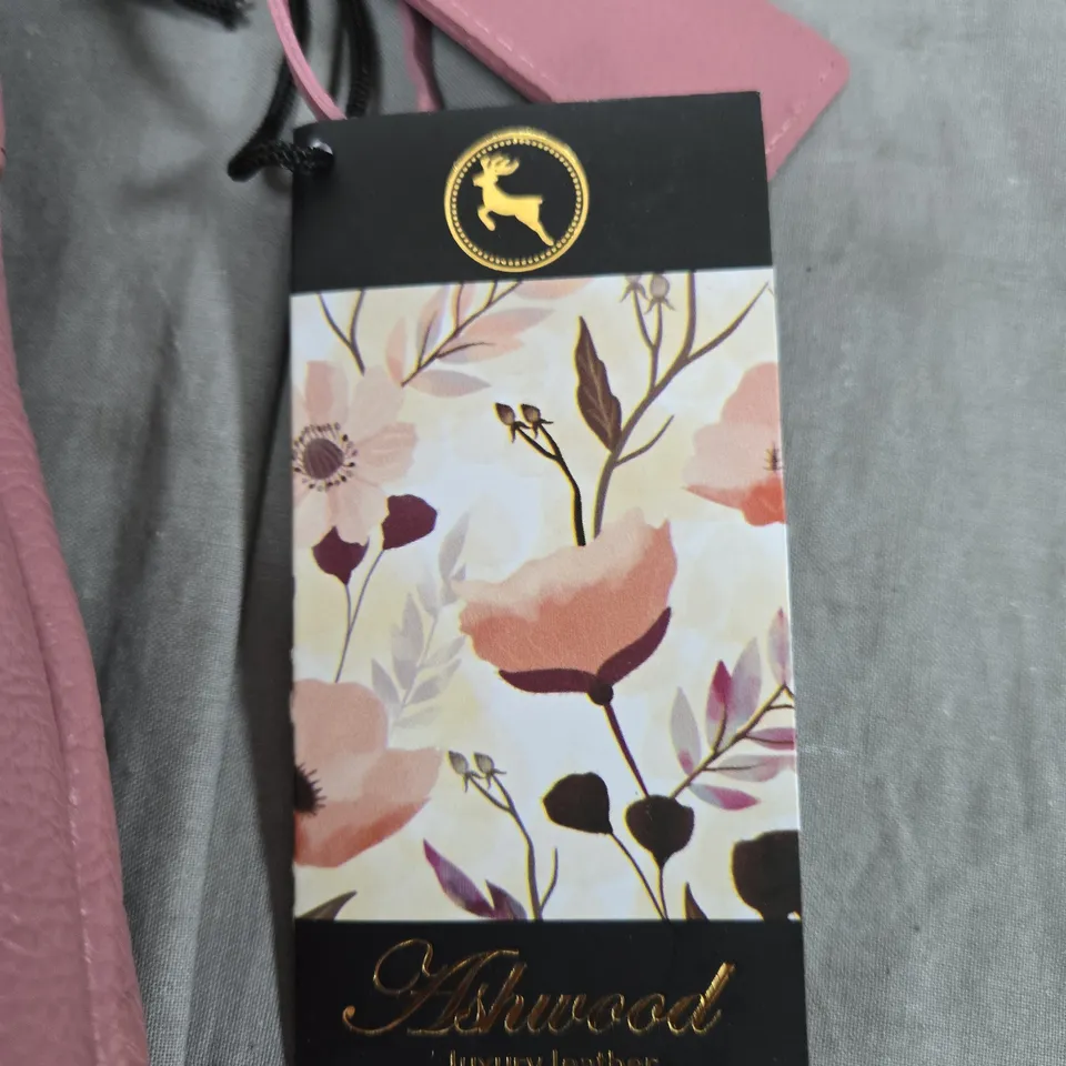 PINK ASHWOOD LUXURY LEATHER HANDBAG WITH DETACHABLE STRAP