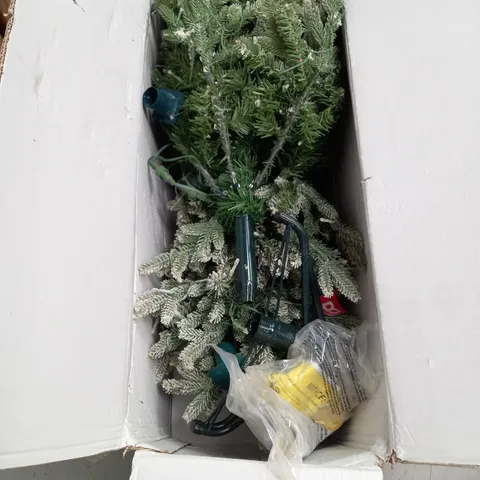 SANTA'S BEST PRE-LIT SNOW KISSED AUBURN CHRISTMAS TREE 8FT - COLLECTION ONLY