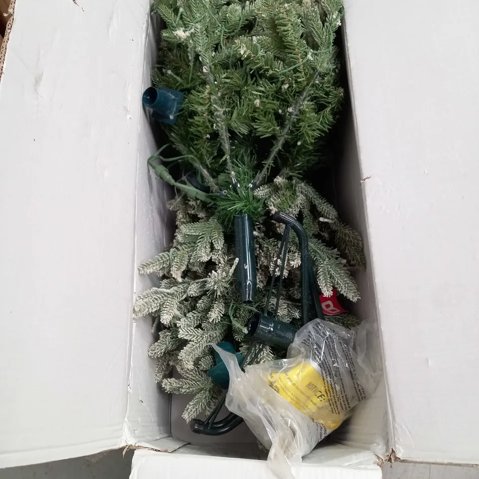 SANTA'S BEST PRE-LIT SNOW KISSED AUBURN CHRISTMAS TREE 8FT - COLLECTION ONLY