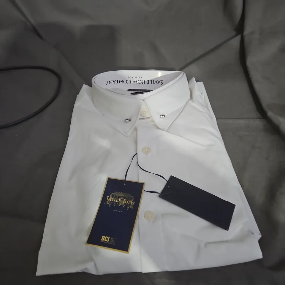 SAVILE ROW COMPANY WHITE SHIRT – EXTRA SLIM FIT, UK COLLAR 17.5 IN
