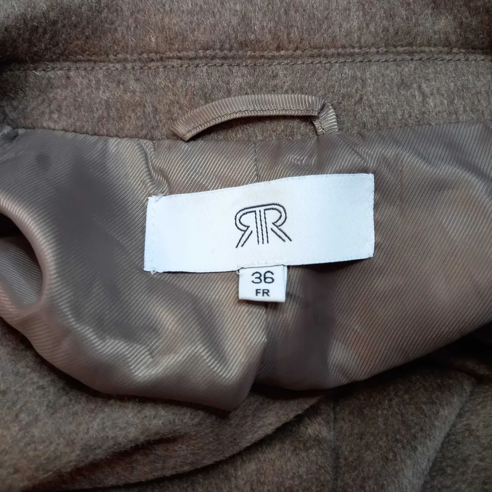 DESIGNER BROWN MARL WOOLEN STYLE OVERCOAT 