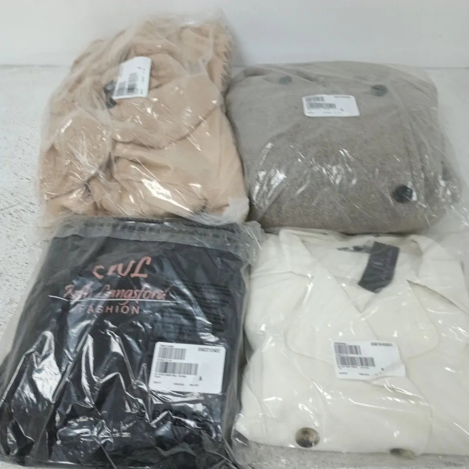 APPROXIMATELY 15 ASSORTED CLOTHING ITEMS IN VARIOUS SIZES, COLOURS & STYLES TO INCLUDE BRANDS SUCH AS RUTH LANGSFORD, CENTIGRADE, BRENDA EDWARDS, ETC - COLLECTION ONLY