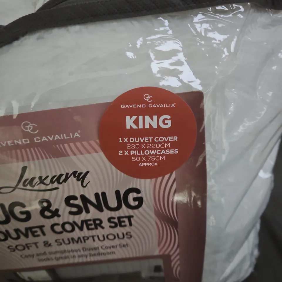 GAVENDO CAVAILIA LUXURY HUG & SNUG DUVET COVER SET – KING (230 X 220 CM) WITH 2 PILLOWCASES