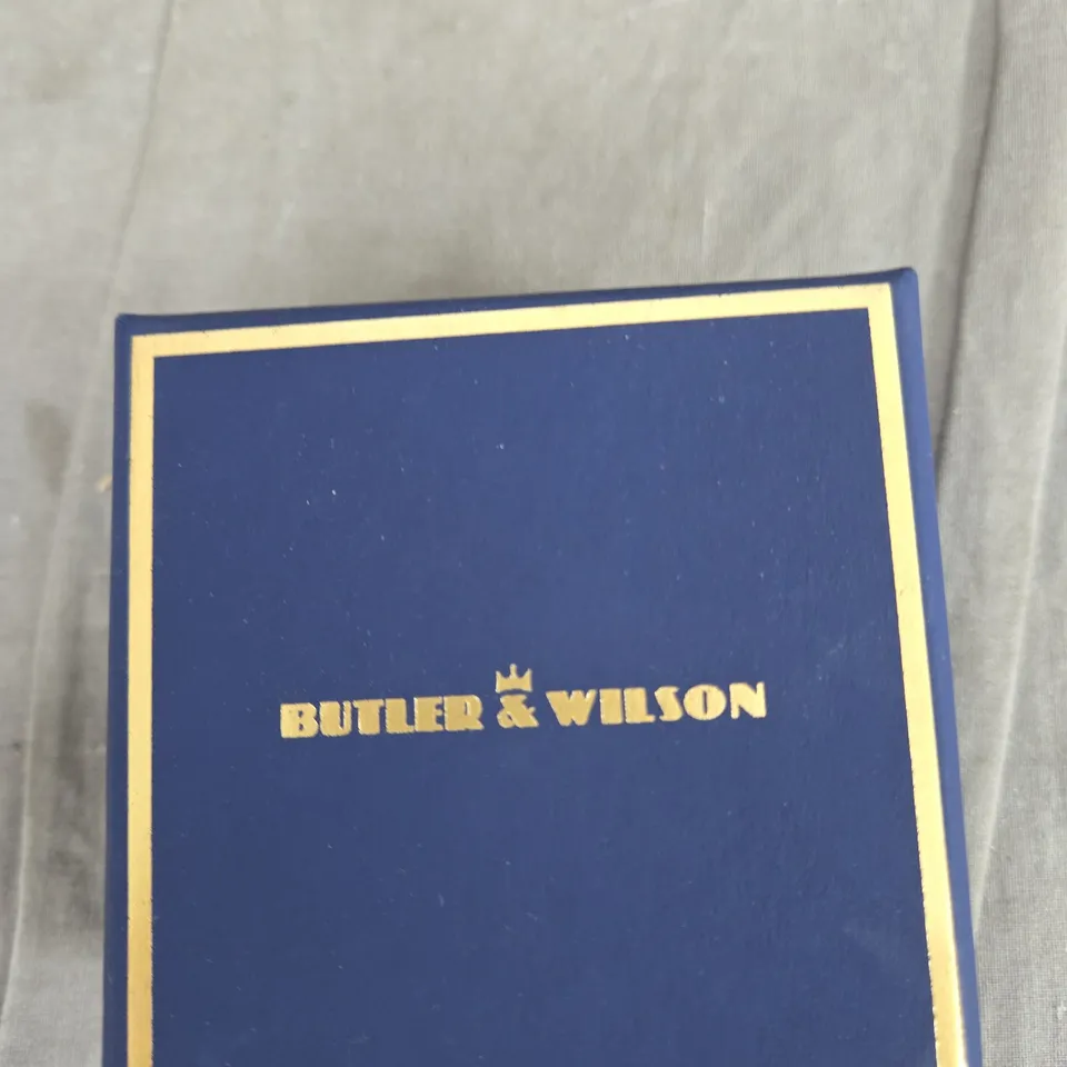 BUTLER & WILSON STRAWBERRY DROP EARRINGS – BEE DETAIL, BOXED