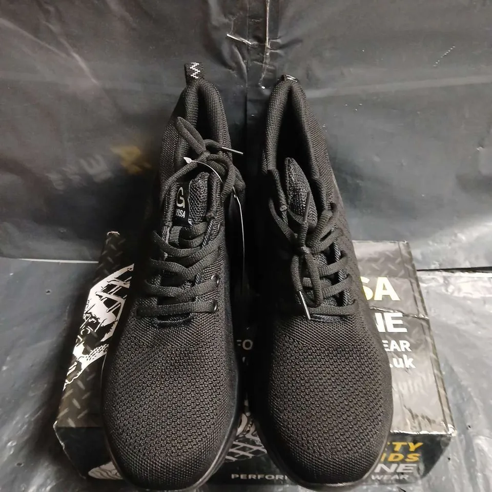 MENS WORK BOOT BLACK MESH TRAINERS – MEN'S FOOTWEAR - UK SIZE 10 