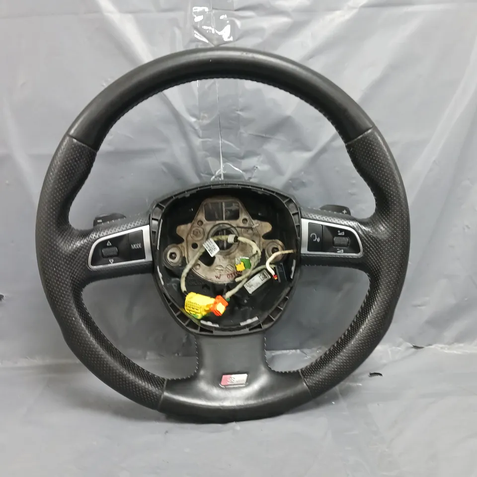 AUDI A3 2009 2.0 TDI S LINE MK2 MULTIFUNCTION LEATHER STEERING WHEEL 