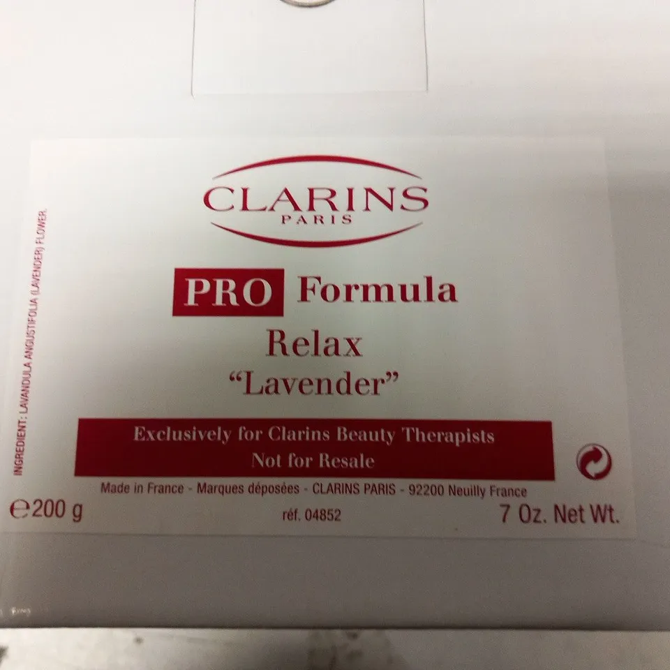 4 BOXED CLARINS PARIS PRO FORMULA RELAX LAVENDER 200G