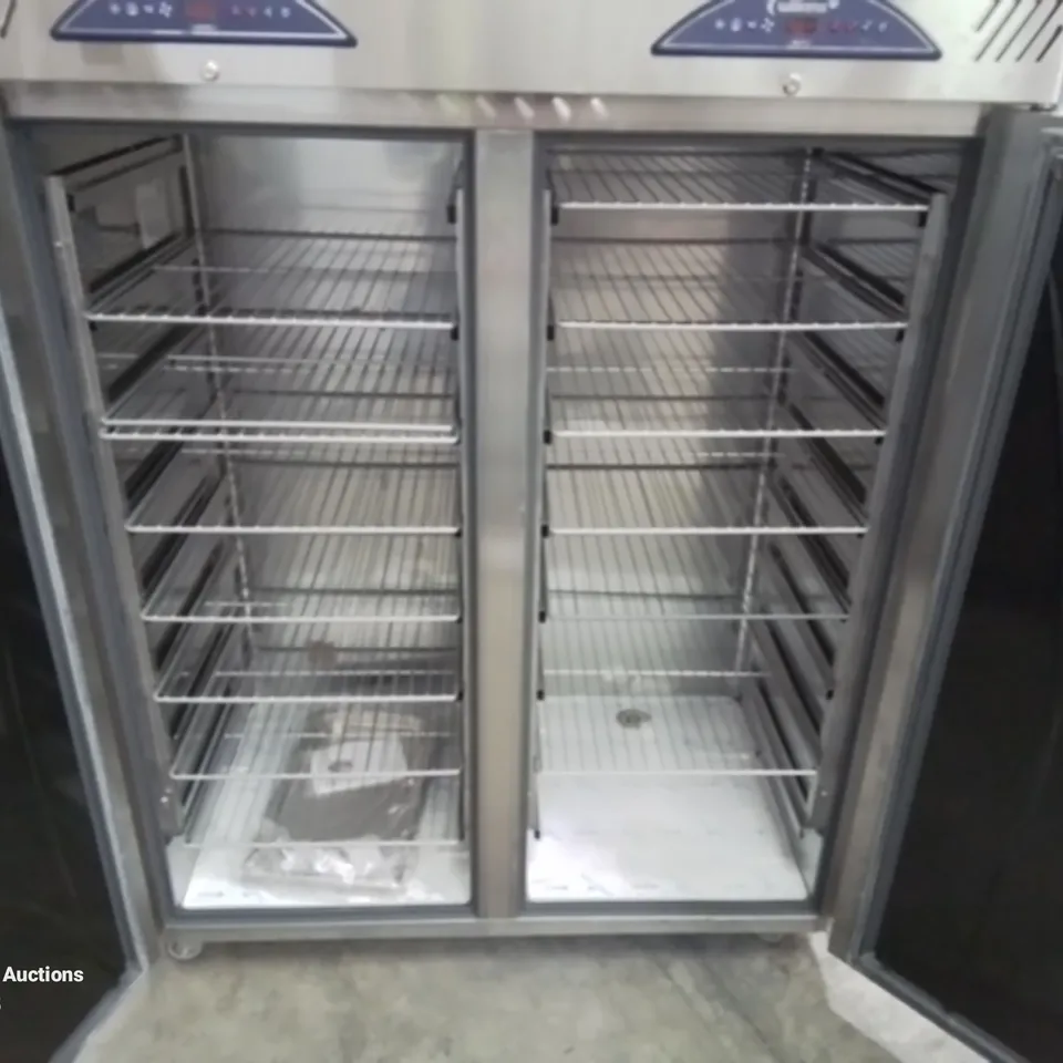 WILLIAMS 2 DOOR STAINLESS STEEL FISH/MEAT UPRIGHT COMMERCIAL FRIDGE