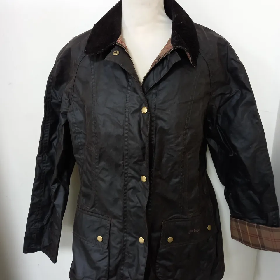 BARBOUR BEADNELL WAX JACKET SIZE 12