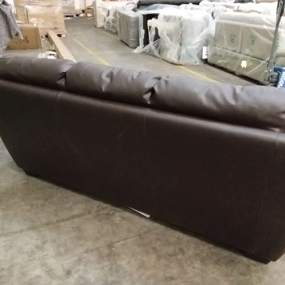 VERONA FAUX LEATHER 3 SEATER SOFA
