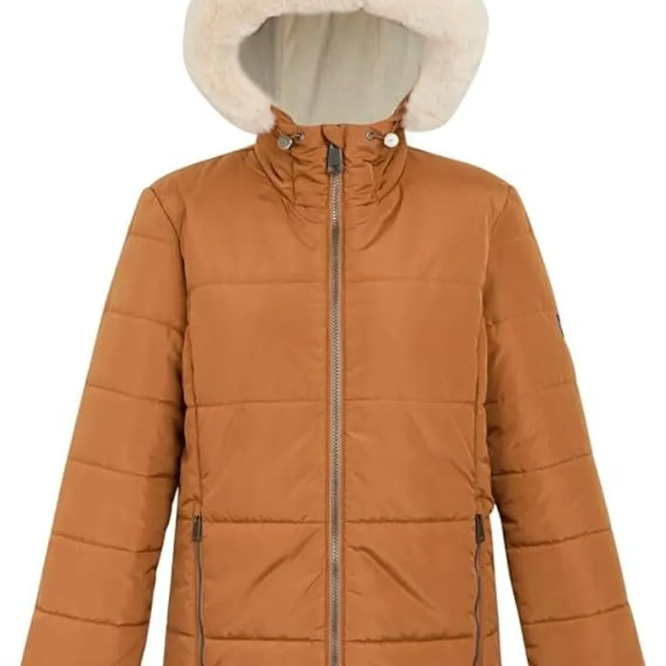 BRAND NEW REGATTA WINNIE BAFFLE WOMEN'S JACKET IN BRAN BROWN - UK 12