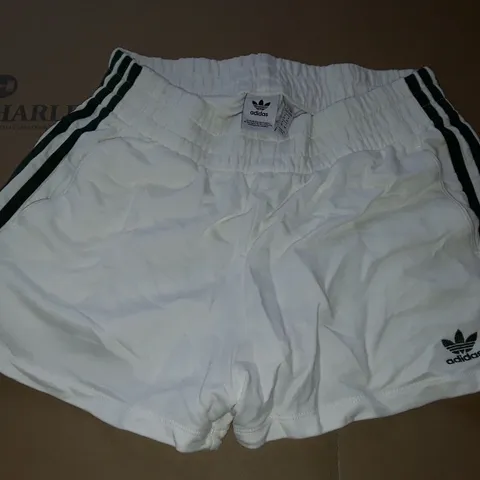 ADIDAS WHITE SHORTS - UK 14