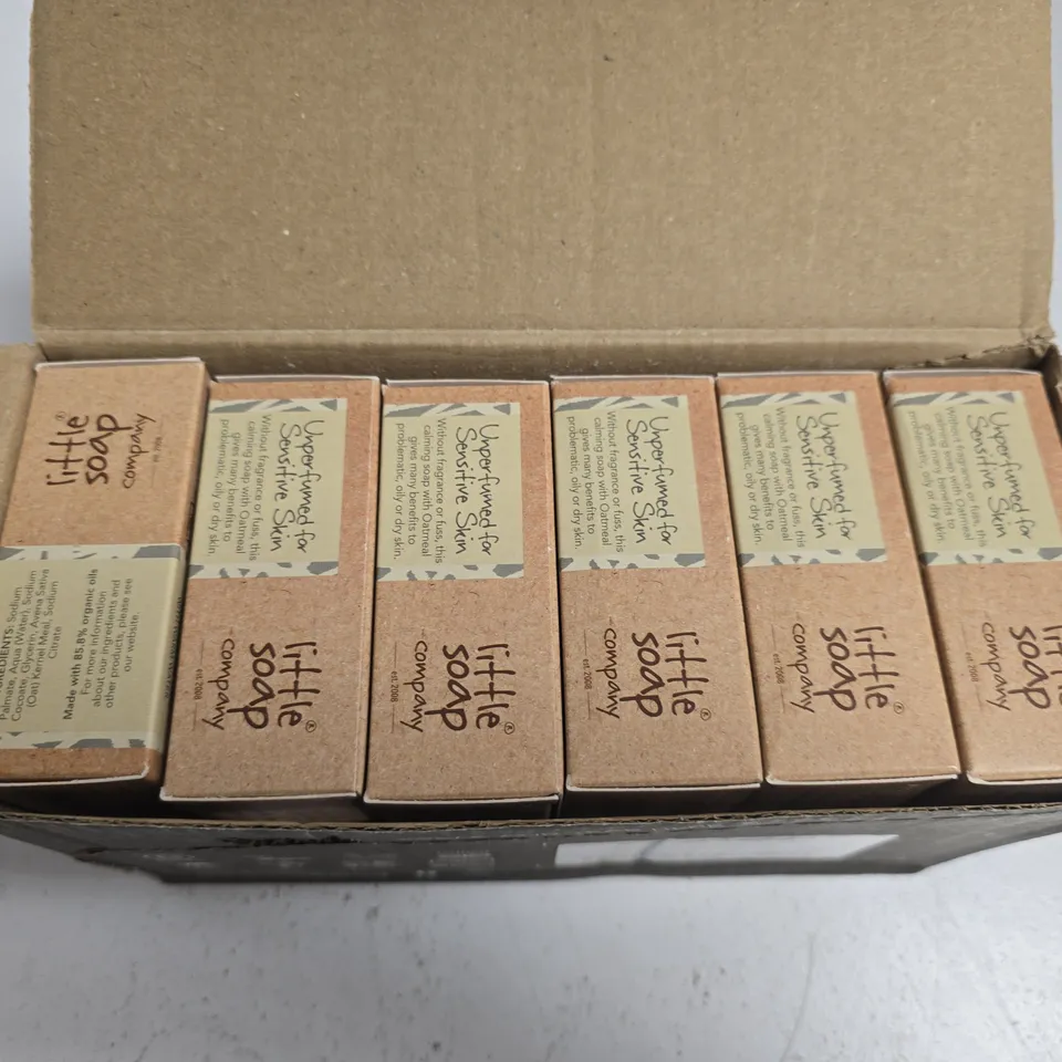 BOXED LITTLE SOAP COMPANY ORGANIC UNPERFUMED SENSITIVE & OATS BARS (12X110G)
