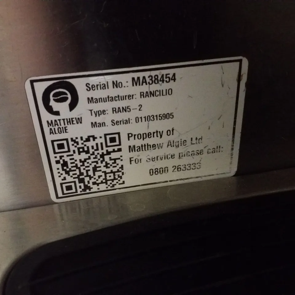 RANCILIO RAN5-2 COMMERCIAL 2 BARRISTA COFFEE MACHINE 