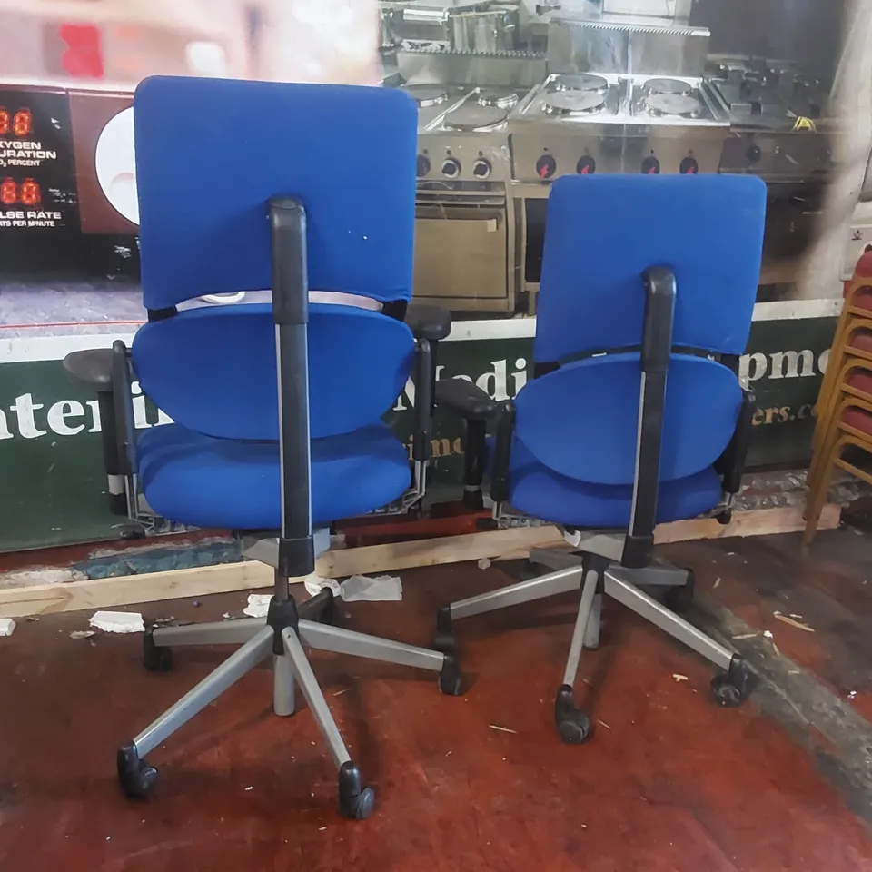 PAIR OF STEEL CASE OFFICE CHAIRS