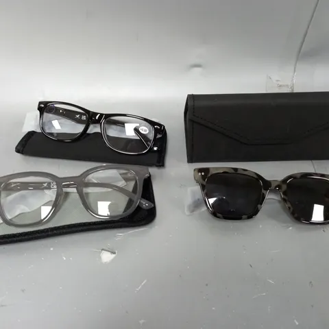 HUMMINGBIRD SUNGLASSES AND 2X READING GLASES