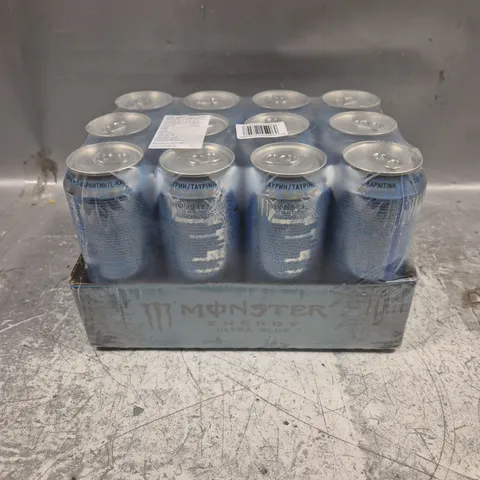 12 X MONSTER ULTRA BLUE ENERGY DRINKS 