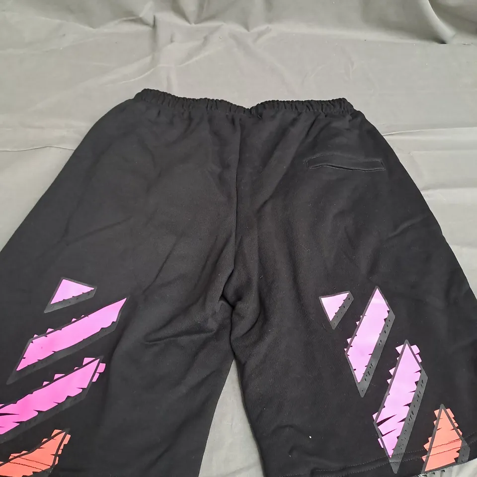 BLACK OFF-WHITE SHORTS SIZE L 