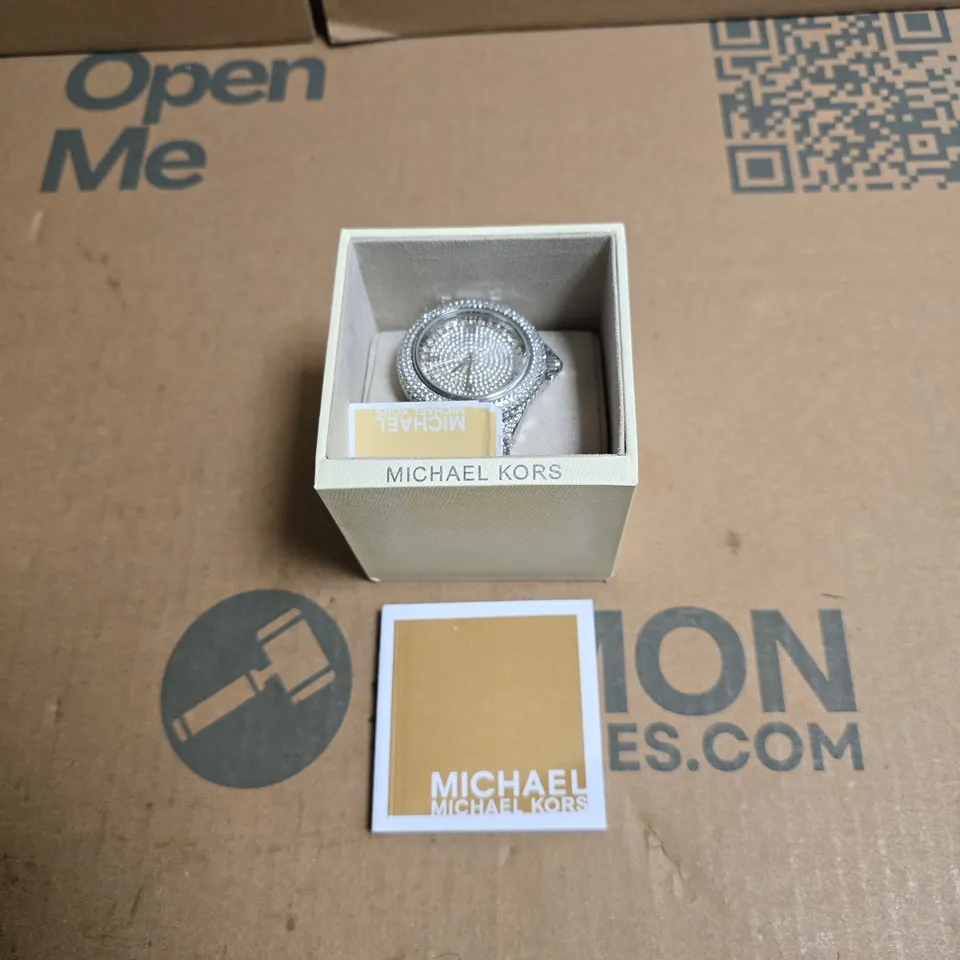 MICHAEL KORS CRYSTAL-EMBELLISHED STAINLESS STEEL WATCH – MK5869