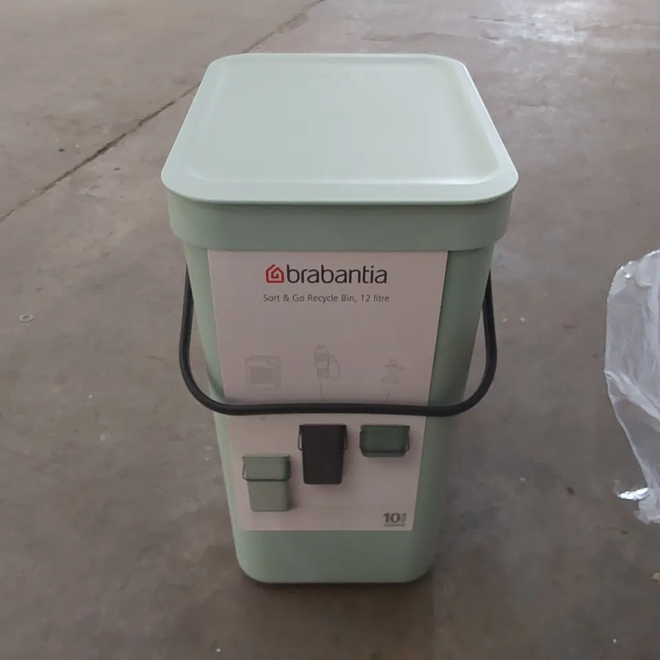 BAGGED BRABANTIA SORT AND GO 12 LITRE WASTE BIN