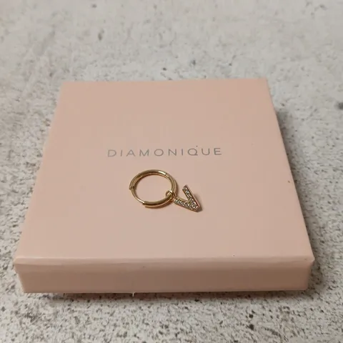 DIAMONIQUE GOLD-TONE PENDANT WITH DIAMOND-ACCENT CHARM