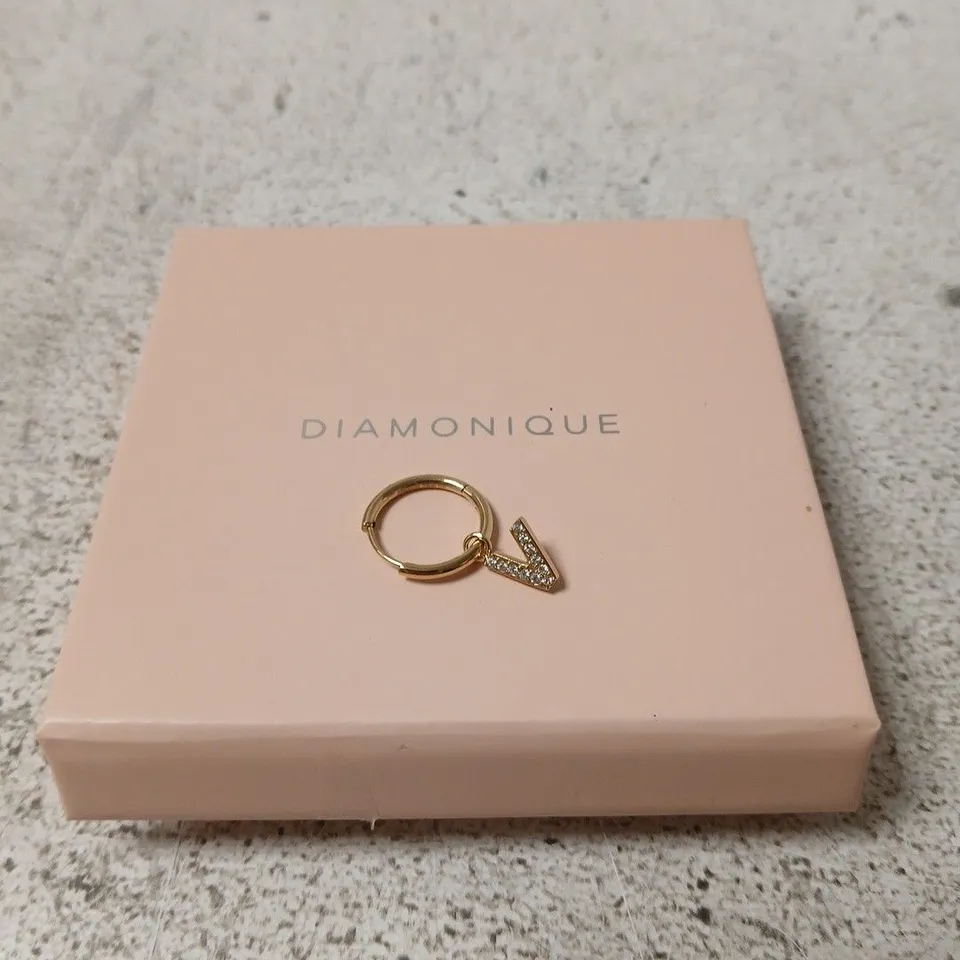 DIAMONIQUE GOLD-TONE PENDANT WITH DIAMOND-ACCENT CHARM