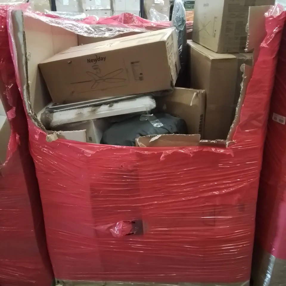 PALLET CONTAINING VARIOUS BOXED ITEMS TO INCLUDE CELLING FANS, AIR COOLER ETC.