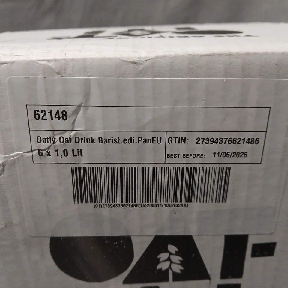 SEALED OATLY OAT DRINK BARISTA EDITION – 6 X 1L, BEST BEFORE 11/2026