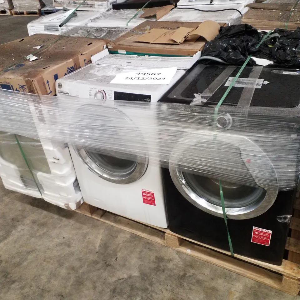 PALLET OF APPROXIMATELY 6 UNPROCESSED RAW RETURN WHITE GOODS TO INCLUDE