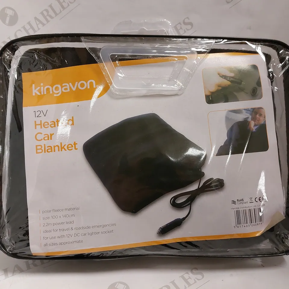 KINGAVON 12V HEATED CAR BLANKET - 100x140cm