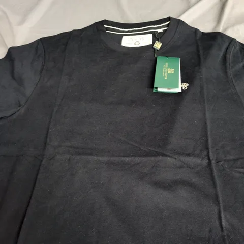 HOLLAND COOPER MENS BLACK CREW-NECK TOP SIZE S