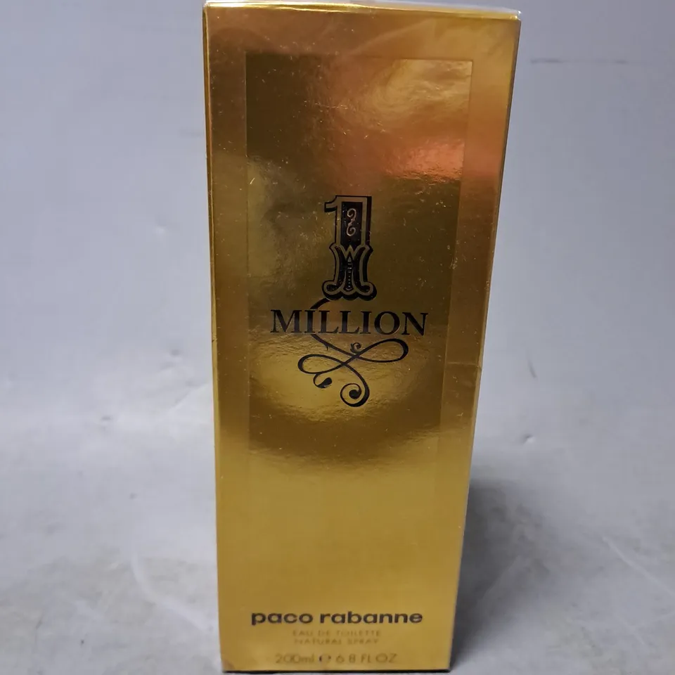 BOXED AND SEALED PACO RABANNE 1 MILLION EAU DE TOILETTE 200ML