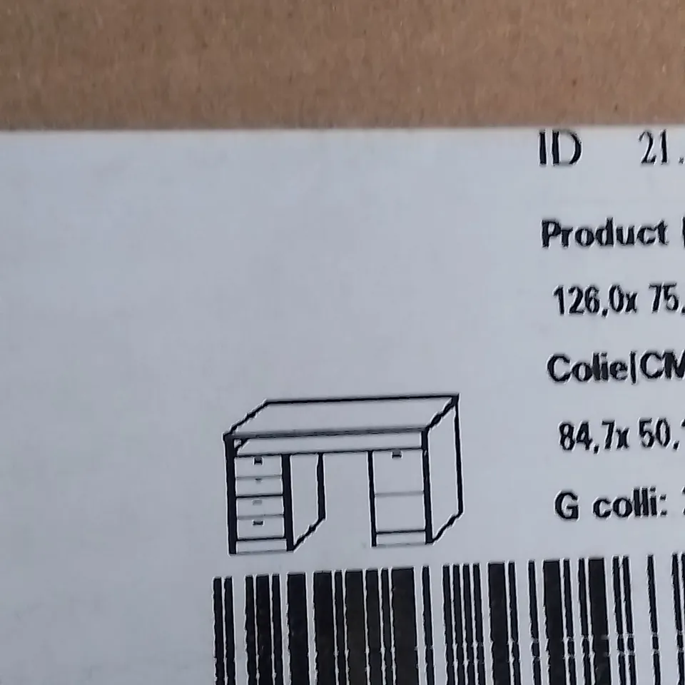 BOXED DORAN COMPUTER DESK - WHITE