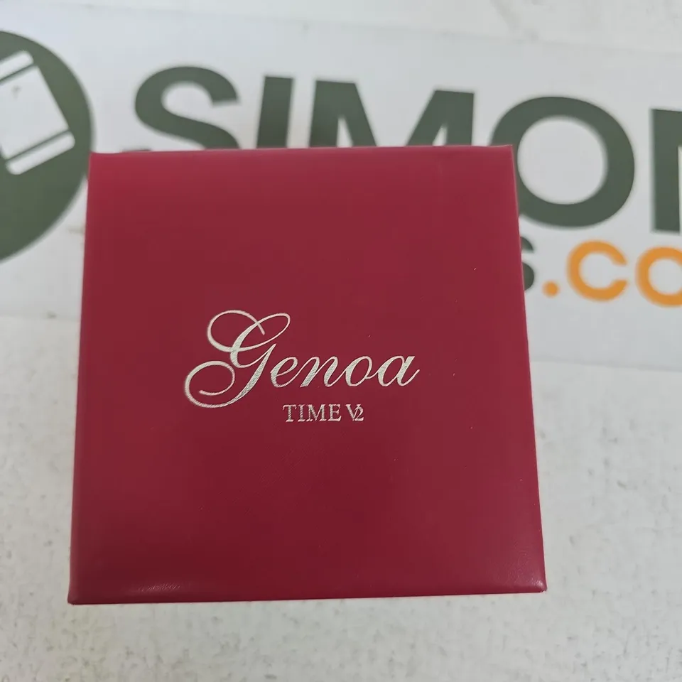 GENOVA TIME V2 GOLD-TONE LADIES' WRISTWATCH IN RED PRESENTATION BOX