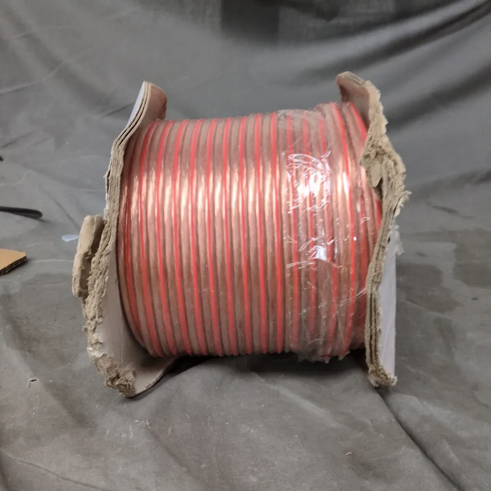 ELECTRICAL WIRE SPOOL (RED INSULATED, 50M) + WHITE CYLINDRICAL SPOOL