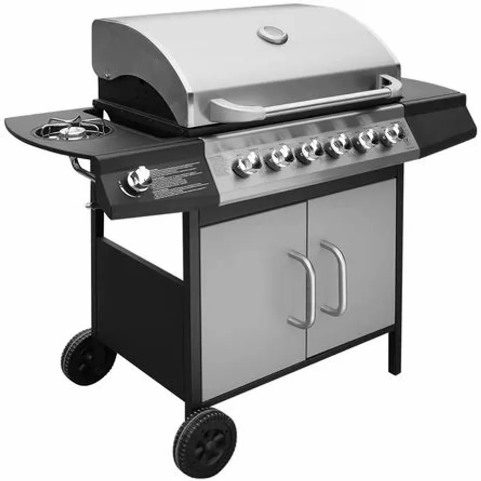 BOXED PONDER 63.5CM 7 BURNER LIQUID PROPANE BBQ 