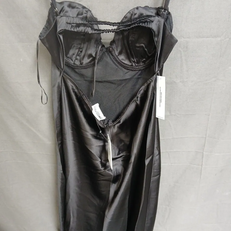 PRINCESS POLLY FADYEN BIAS CUT MAXI DRESS IN BLACK - UK 16