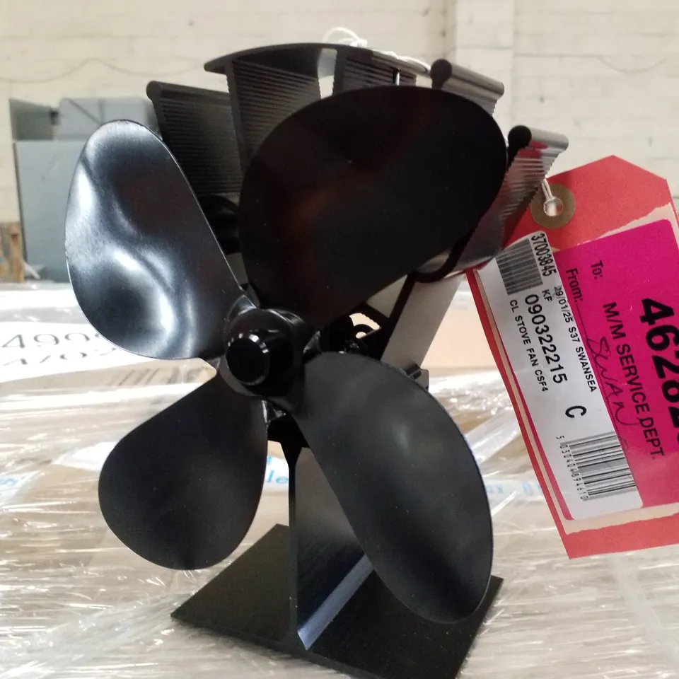 CLARKE CSF4 4 BLADE HEAT POWERED STOVE FAN