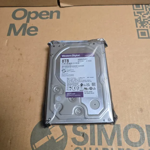 WESTERN DIGITAL 8TB PURPLE SURVEILLANCE HDD (WD85PURZ) – 3.5IN SATA