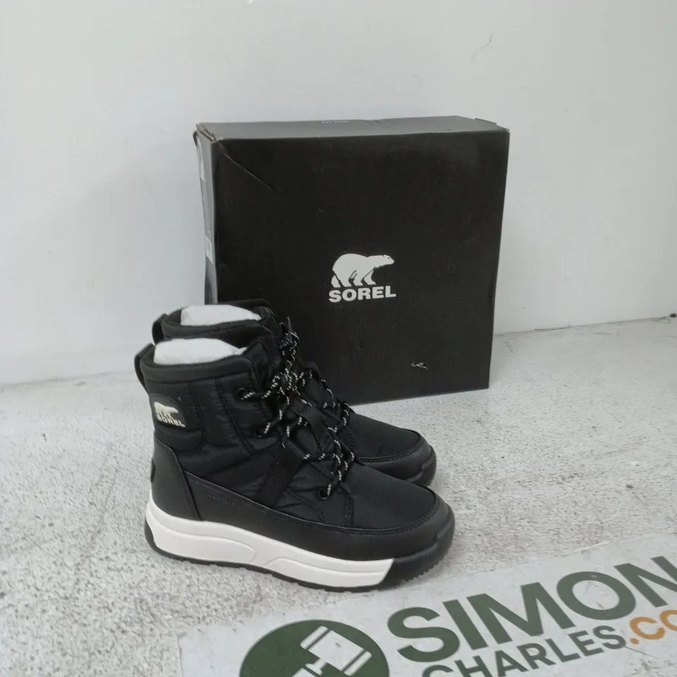 SOREL WOMEN'S WATERPROOF SNOW BOOTS – BLACK, UK 3 (EU 36) IN BOX